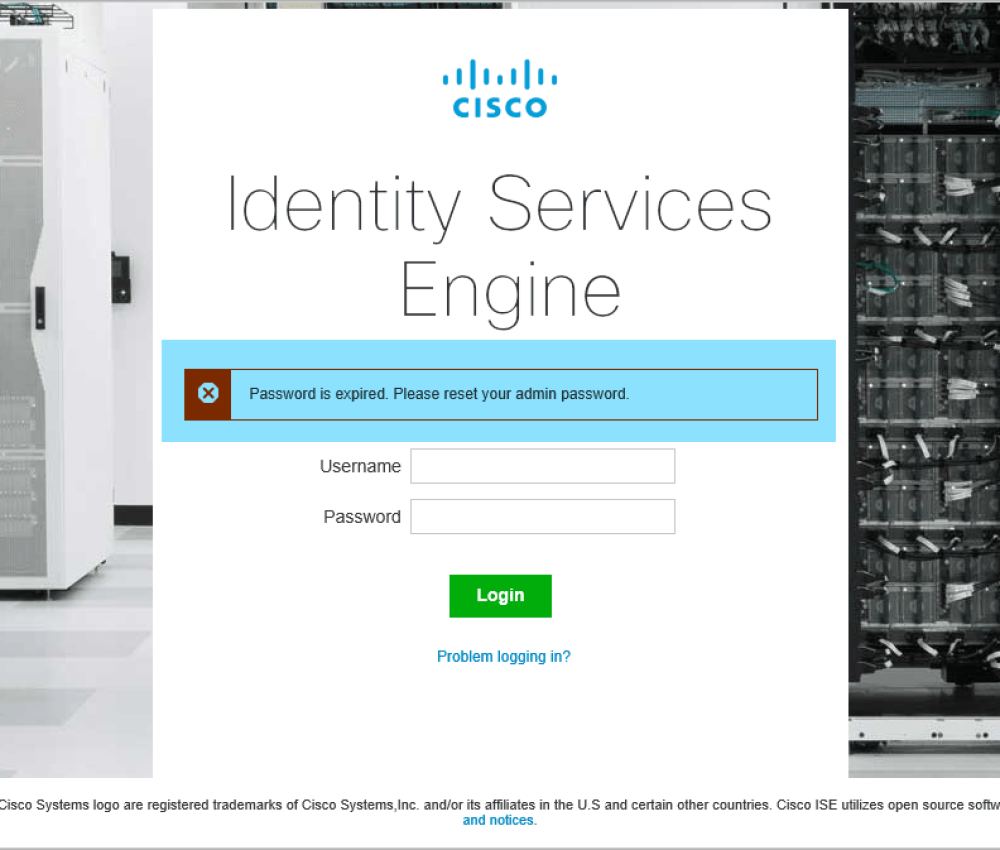 Cisco ISE Reset Admin Password